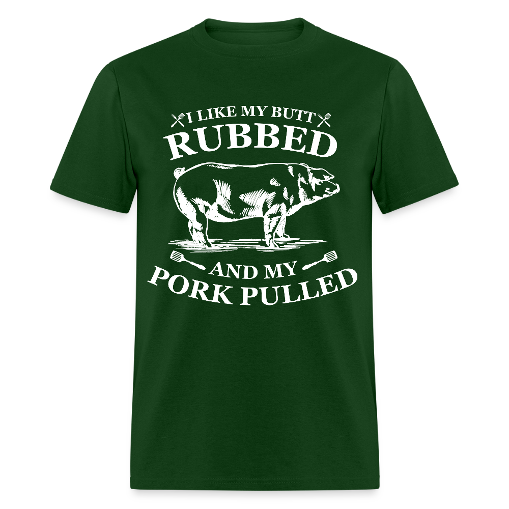 Butt Rubbed T-Shirt Colors - forest green