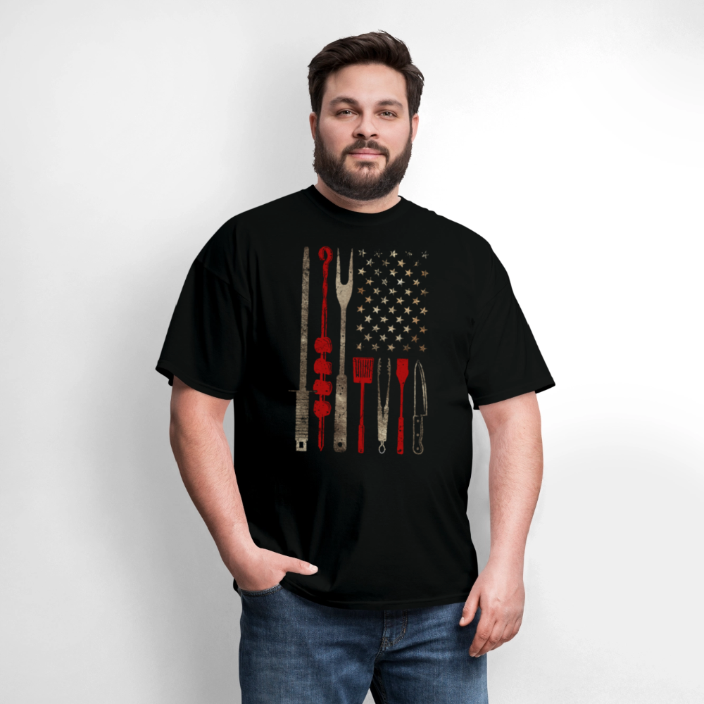 BBQ Flag Updated Unisex Classic T-Shirt - black