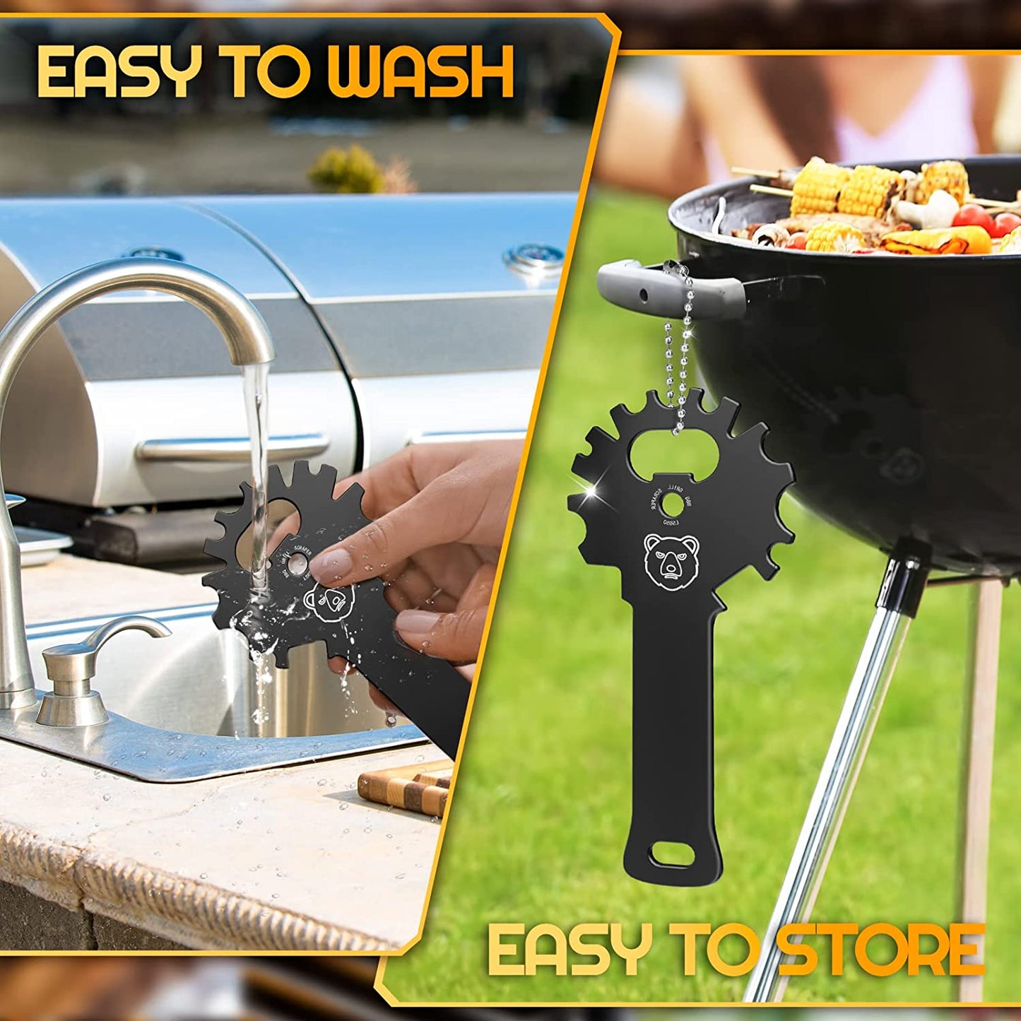 Valentines Day Gifts for Him BBQ Grill Scraper - Grilling Gifts for Men Grill Accessories Cleaner Scraper Cool Stuff Gadgets for Teens Adults Husband Dad Birthday Gifts for Men Women Kitchen Gadgets