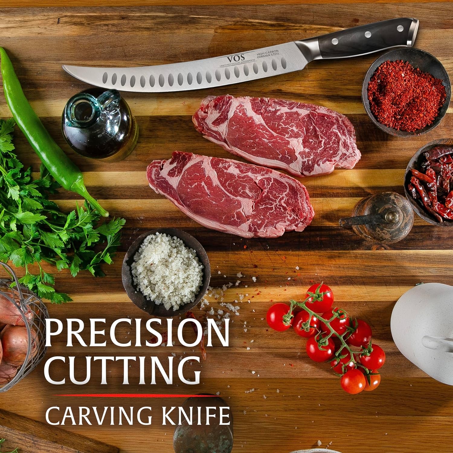 10" Carving Knife Brisket Knife Butcher Knife Slicing Knife - Razor Sharp Kitchen Knife - Premium German Steel - Meat Cutting Knife - BBQ Knife - Ergonomic Handle with a Gift Box