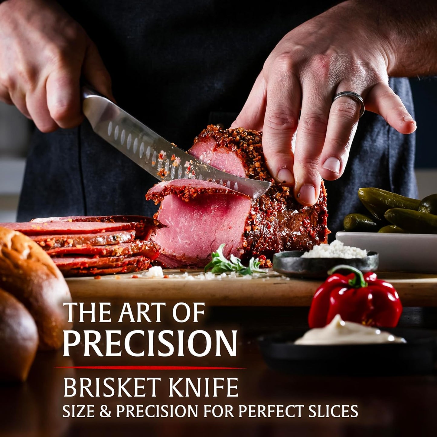 10" Carving Knife Brisket Knife Butcher Knife Slicing Knife - Razor Sharp Kitchen Knife - Premium German Steel - Meat Cutting Knife - BBQ Knife - Ergonomic Handle with a Gift Box