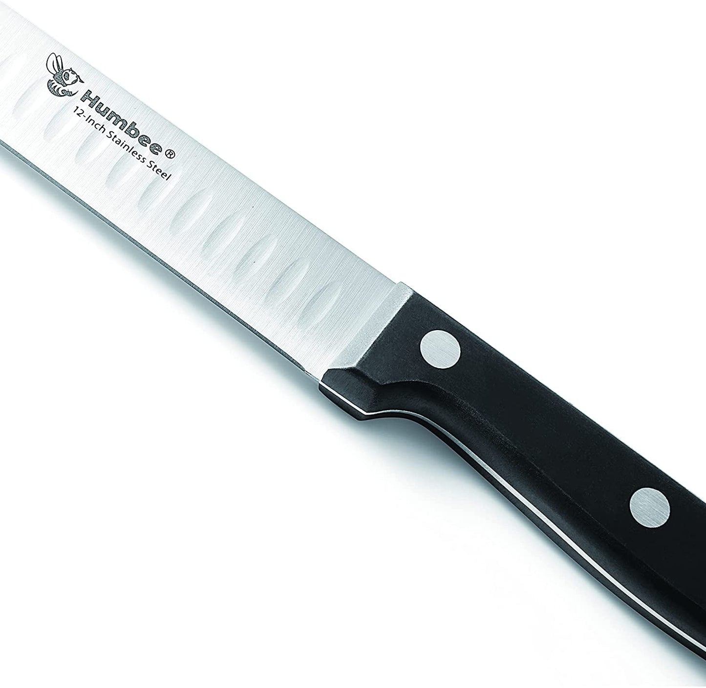Chef Carving Knife with Granton Edge for Home Kitchens Carving Knife 12 Inch Black