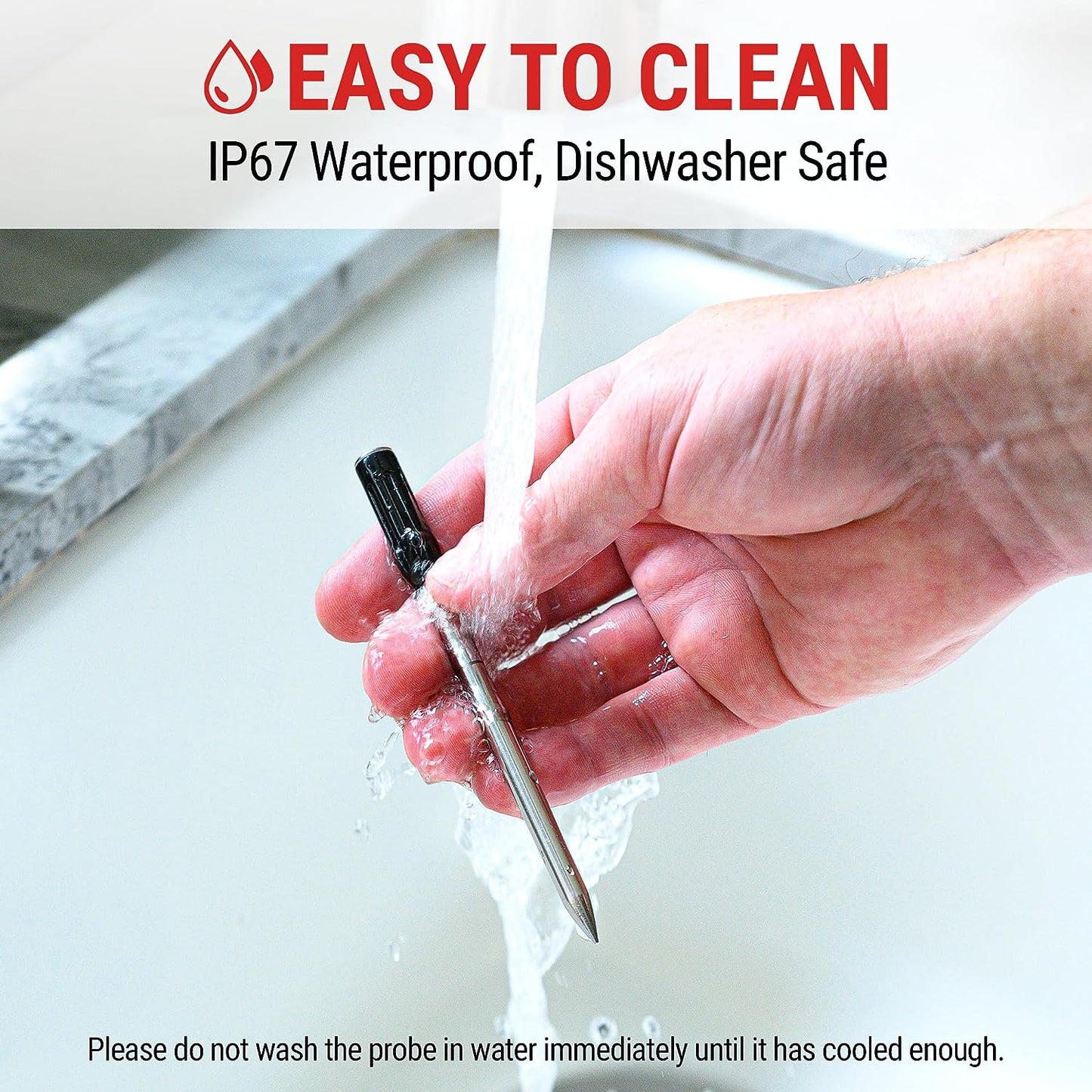 Twin Tempspike 500FT Truly Wireless Meat Thermometer with 2 Meat Probes, Bluetooth Meat Thermometer with Lcd-Enhanced Booster, Meat Thermometer Wireless for Rotisserie BBQ Grill Oven Smoker