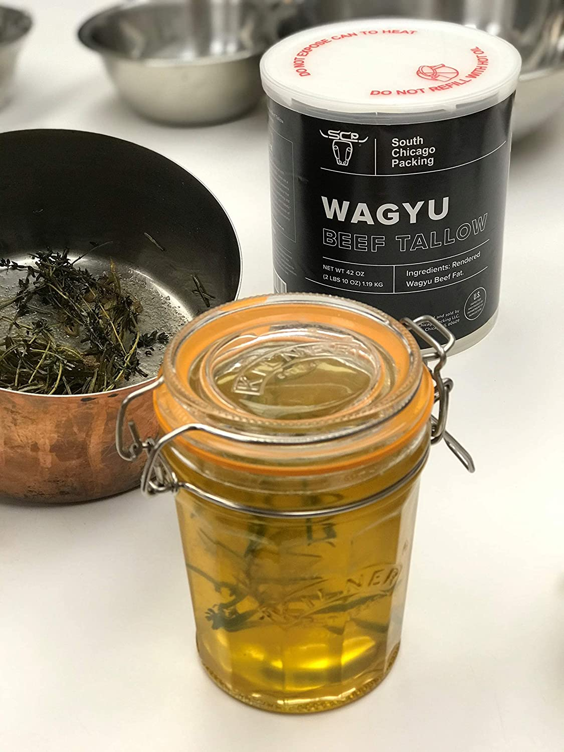 South Chicago Packing Wagyu Beef Tallow, 42 Ounces, Paleo-Friendly, Keto-Friendly, 100% Pure Wagyu