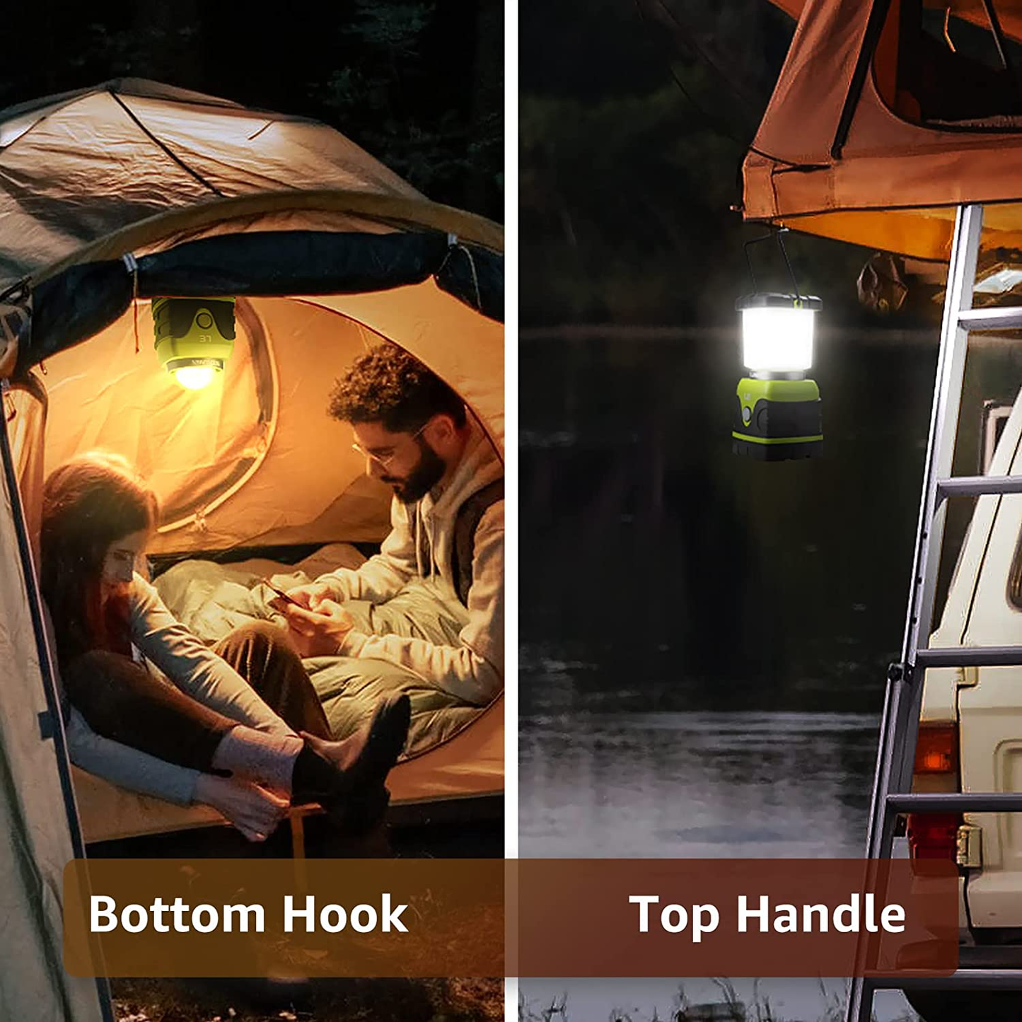 LE LED Camping Lantern, Battery Powered LED with 1000LM, 4 Light Modes, Waterproof Tent Light, Perfect Lantern Flashlight for Hurricane, Emergency, Survival Kits, Hiking, Fishing, Home and More