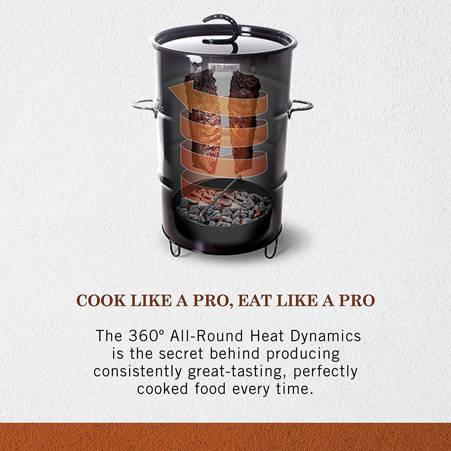 Pit Barrel Cooker Junior Package - 14 Inch Drum Smoker | Porcelain Coated Steel Drum BBQ Grill