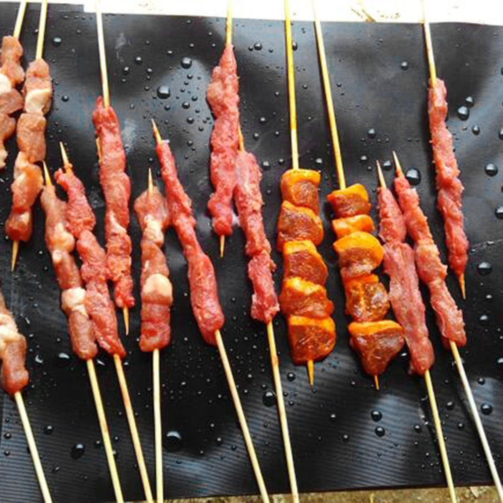 Reusable Non-Stick BBQ Accessories Grill Mat Barbecue Outdoor Baking Pad Outdoor Picnic Cooking Barbecue Oven Tool Hot Selling
