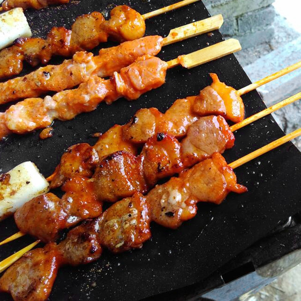 Reusable Non-Stick BBQ Accessories Grill Mat Barbecue Outdoor Baking Pad Outdoor Picnic Cooking Barbecue Oven Tool Hot Selling