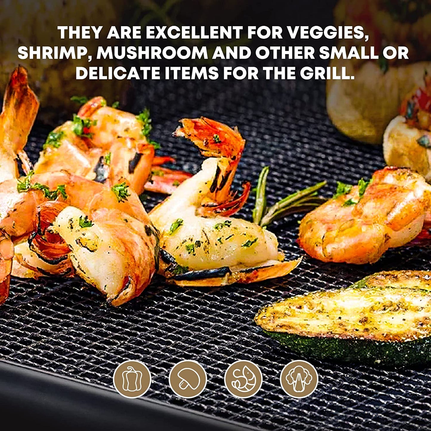 Reusable Mesh Mat, Reusable Grill Mesh Mats for Outdoor Grill Nonstick BBQ Mats for Grilling, Grill Set of 3, Nonstick Grill Mat, Mats for Grilling, BBQ Accessories Mesh Grill Mat - 40X33CM