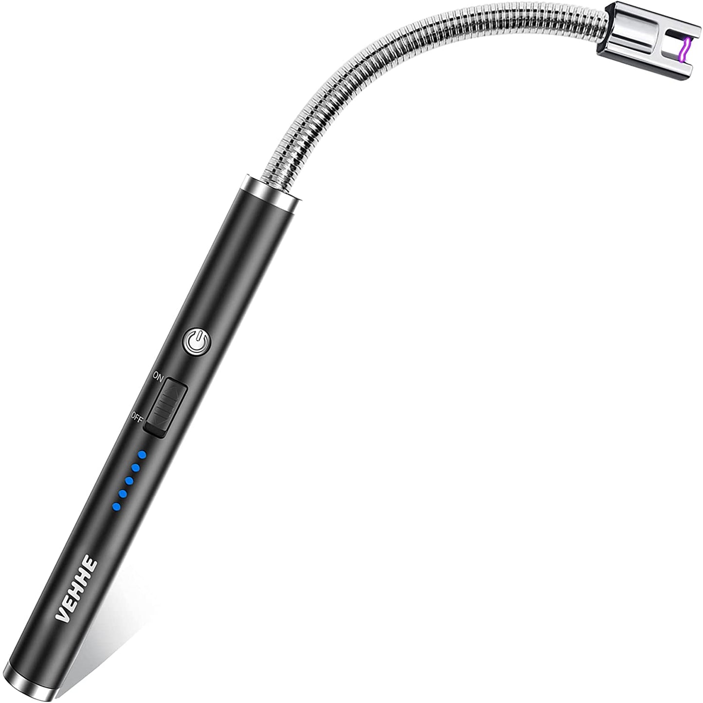 Candle Lighter, Electric Rechargeable Arc Lighter with LED Battery Display Long Flexible Neck USB Lighter for Light Candles Gas Stoves Camping Barbecue