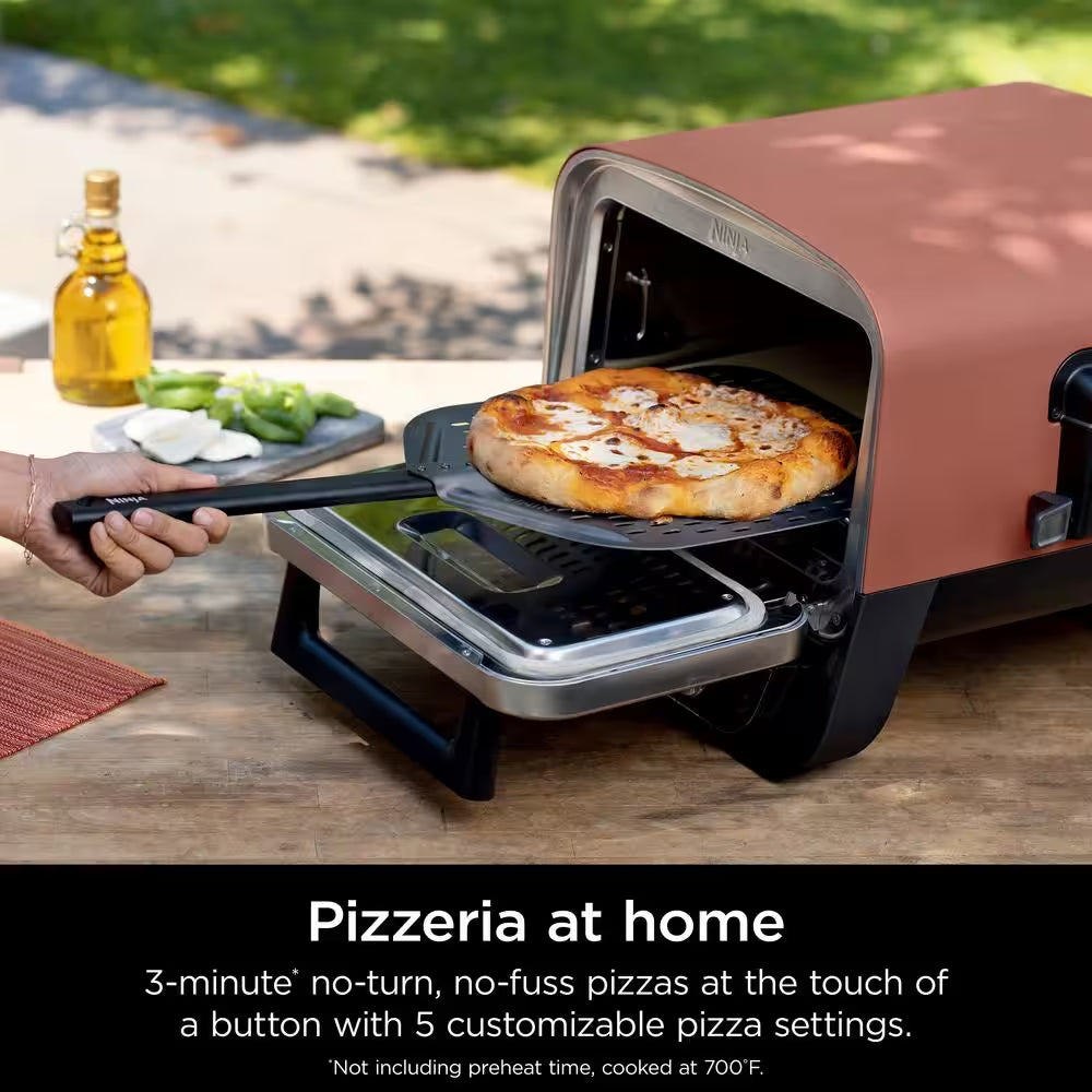 Woodfire Pizza Oven, 8-In-1 Outdoor Oven, 5 Pizza Settings, 700°F, BBQ Smoker, Woodfire Technology, OO101