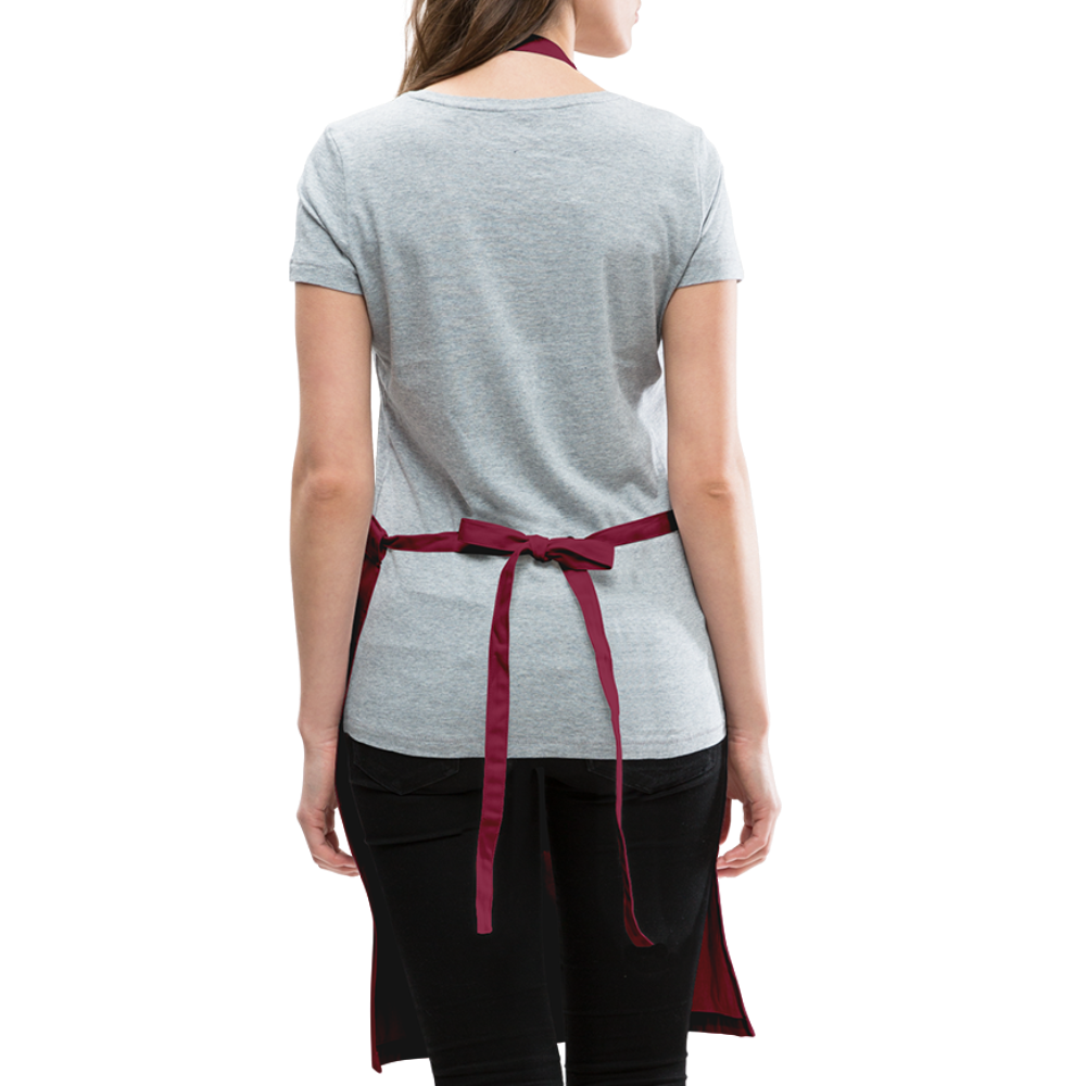 I Like My Butt Rubbed Adjustable Apron - burgundy