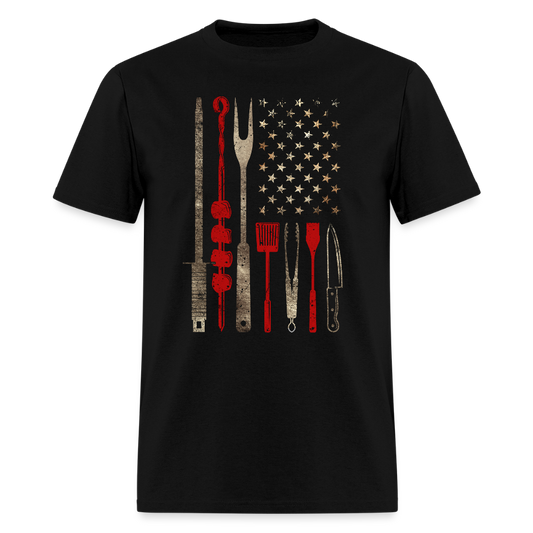 BBQ Flag Updated Unisex Classic T-Shirt - black
