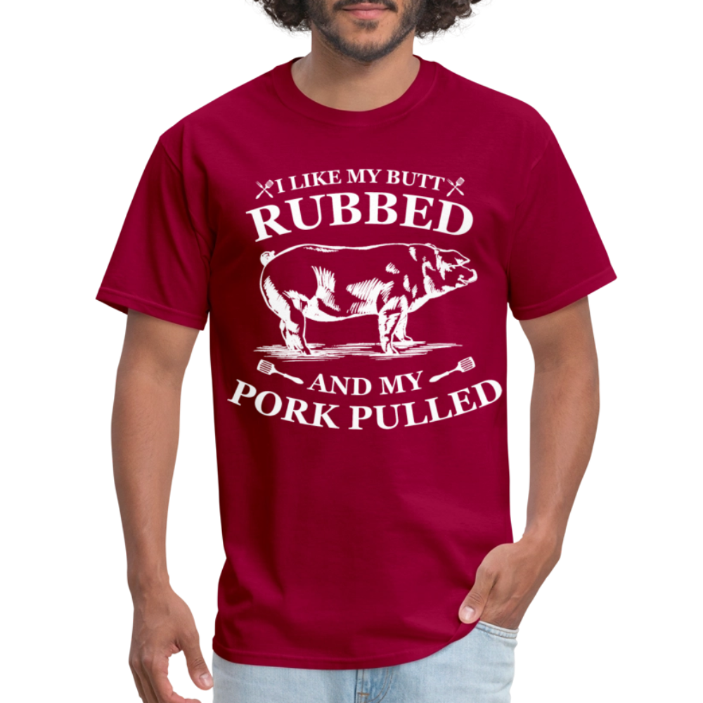 Butt Rubbed T-Shirt Colors - dark red