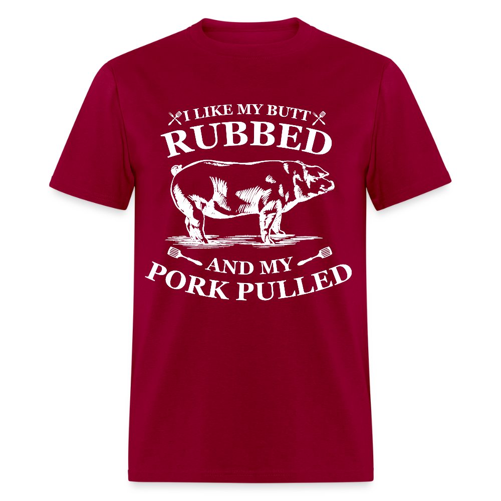 Butt Rubbed T-Shirt Colors - dark red
