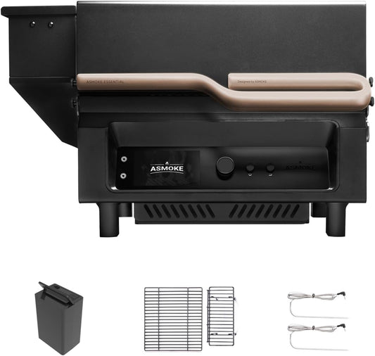 Guga's Essential V2 – Smart Portable Wood Pellet Grill & Smoker with Wi-Fi Control, 8-in-1 Versatility, and Effortless Cleanup for Perfect Family BBQs