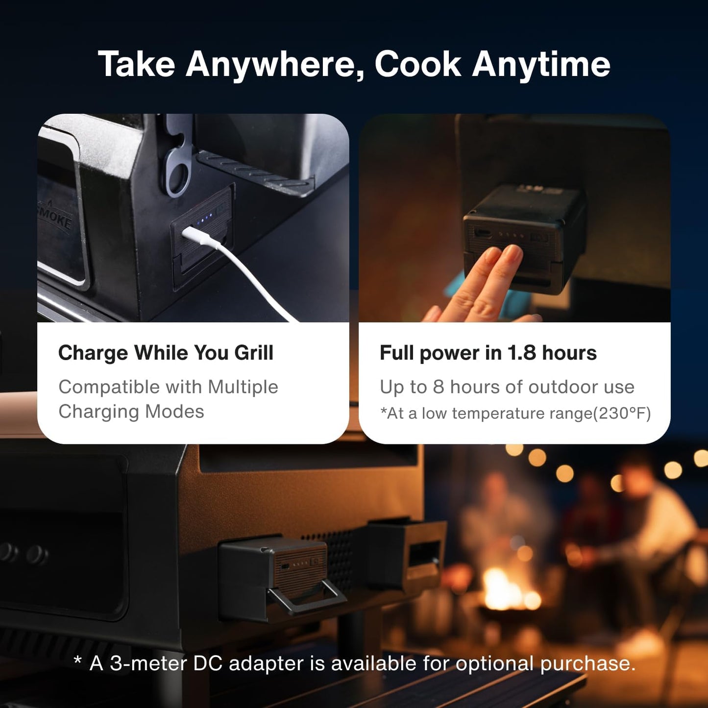 Guga's Essential V2 – Smart Portable Wood Pellet Grill & Smoker with Wi-Fi Control, 8-in-1 Versatility, and Effortless Cleanup for Perfect Family BBQs