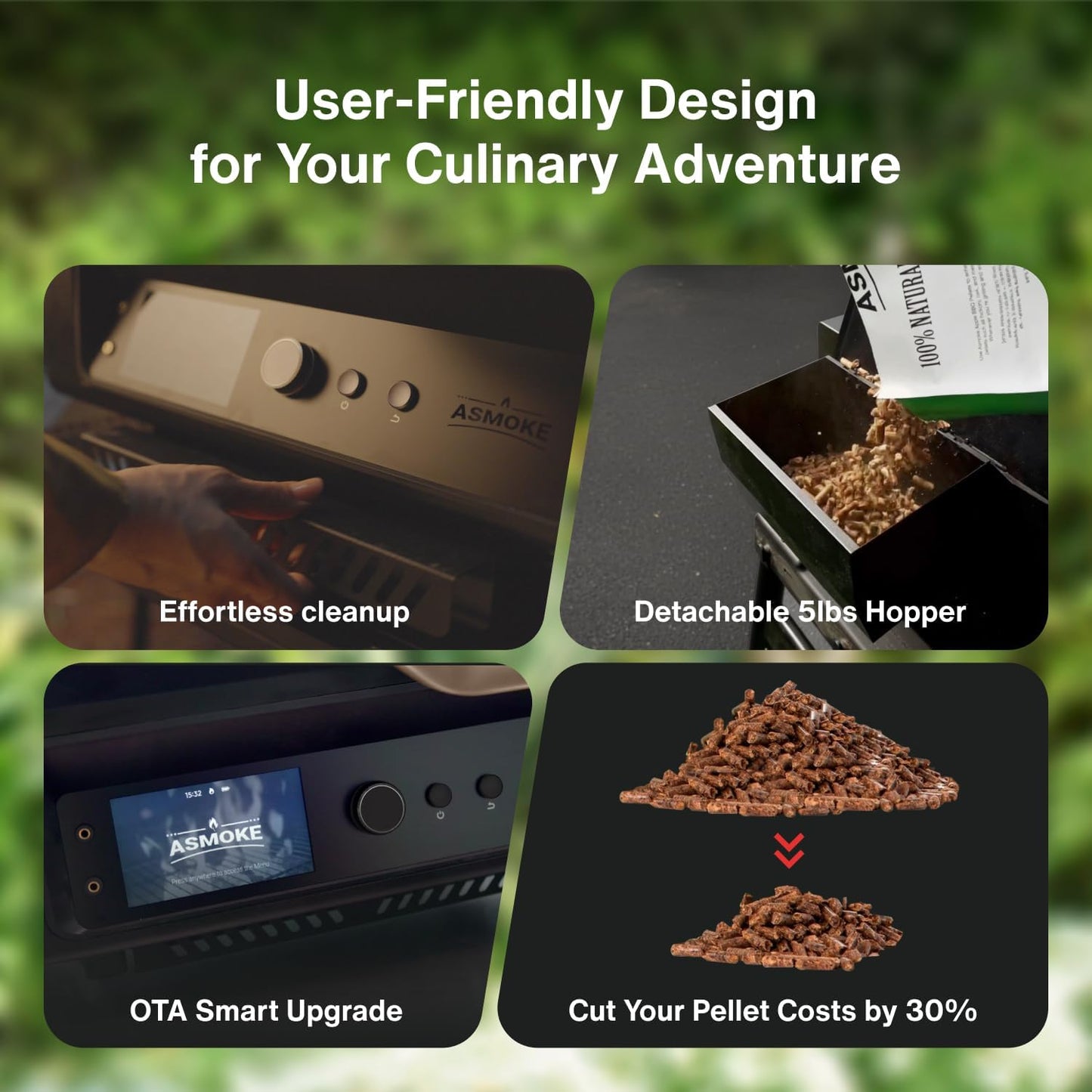 Guga's Essential V2 – Smart Portable Wood Pellet Grill & Smoker with Wi-Fi Control, 8-in-1 Versatility, and Effortless Cleanup for Perfect Family BBQs