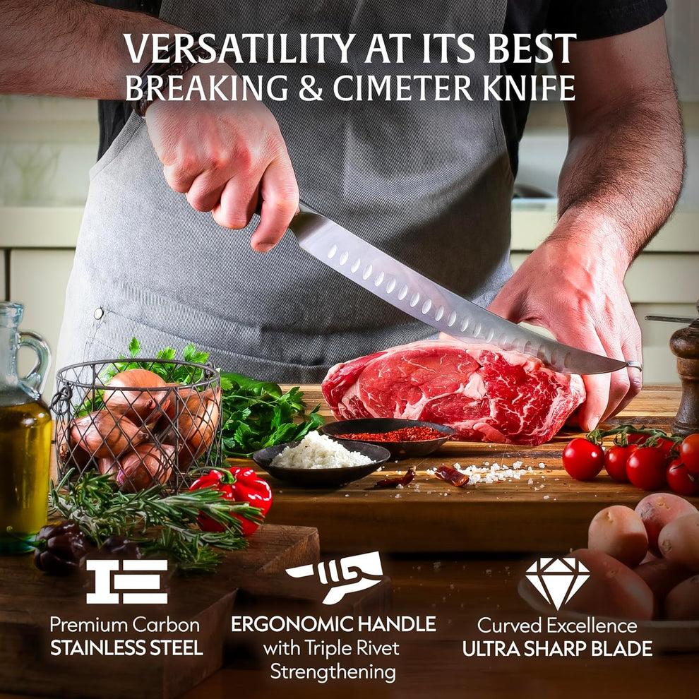 10" Carving Knife Brisket Knife Butcher Knife Slicing Knife Razor Sh