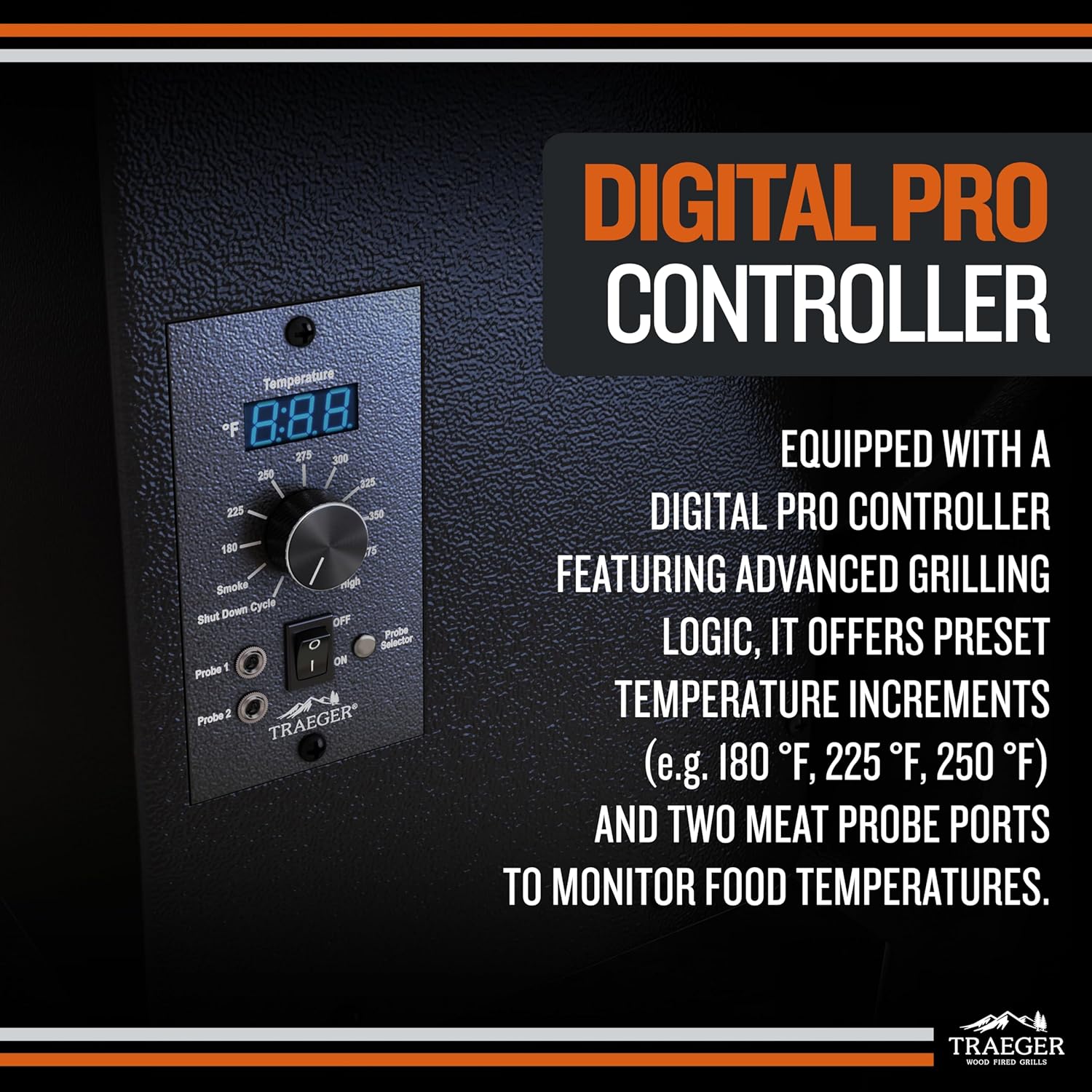 Traeger Grills Pro 22 Wood Pellet Grill & Smoker, Electric Pellet Smoker Grill Combo, 6-In-1 BBQ Versatility, 572 Sq. In. Grilling Capacity, Meat Probe, 450 Degree Max Temperature, 18LB Hopper, Bronze