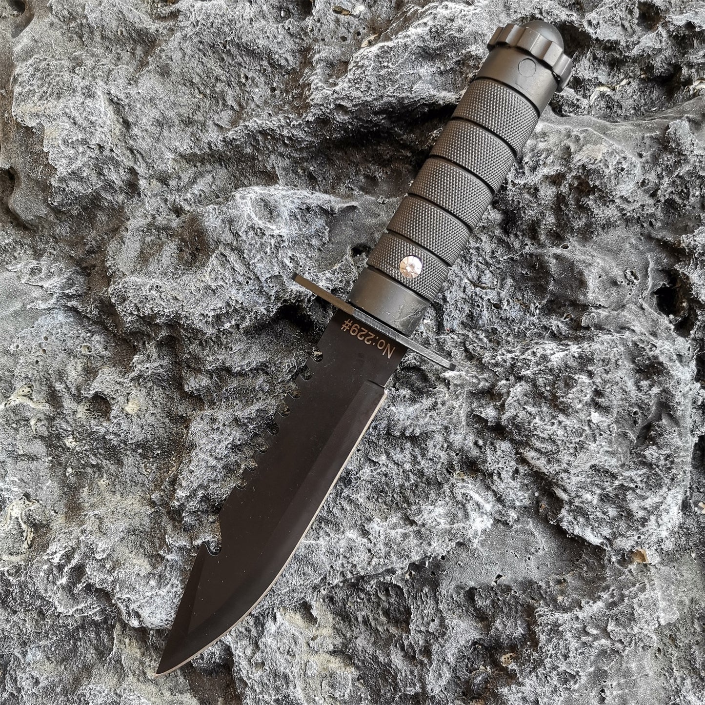 Steel Straight Knife Outdoor Rescue Camping Tactical Knife