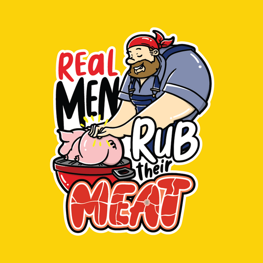 Real Men Rub Sticker Match