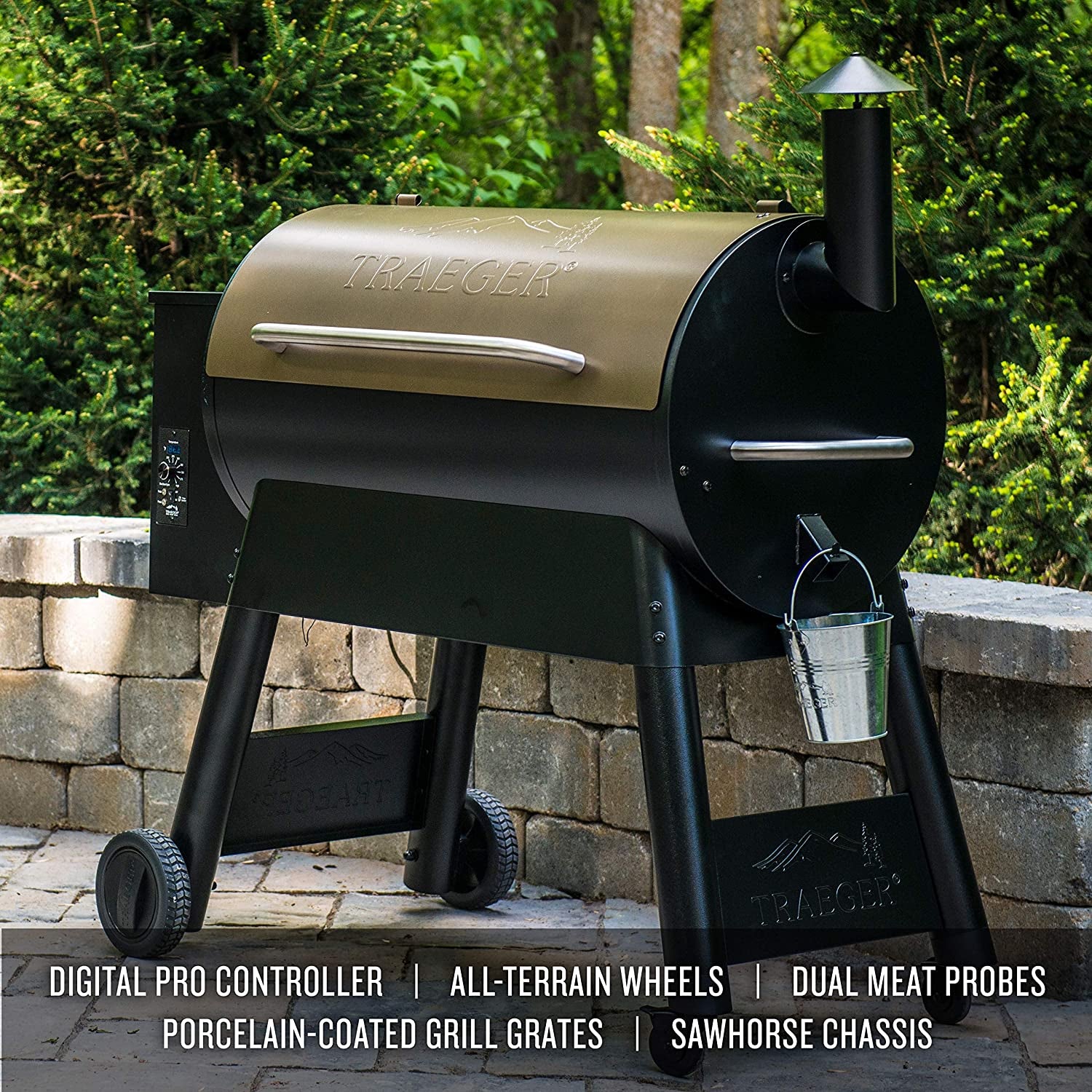 Traeger Pro Series 34 Electric Wood Pellet Grill and Smoker, Bronze