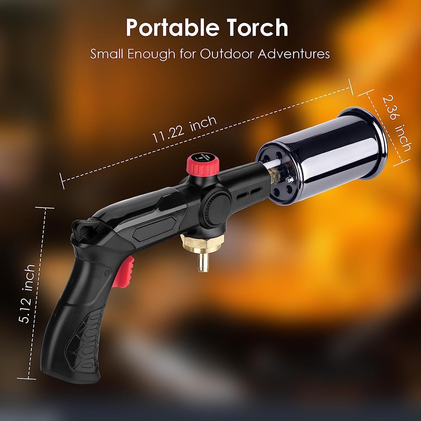 POWERFUL Kitchen Cooking Torch-Propane Torch-Sous Vide-Charcoal Torch Lighter - Grilling Culinary Kitchen Torch for BBQ Searing Steak,Creme Brulee,Campfire Charcoal Starter (Propane Tank Not Included)