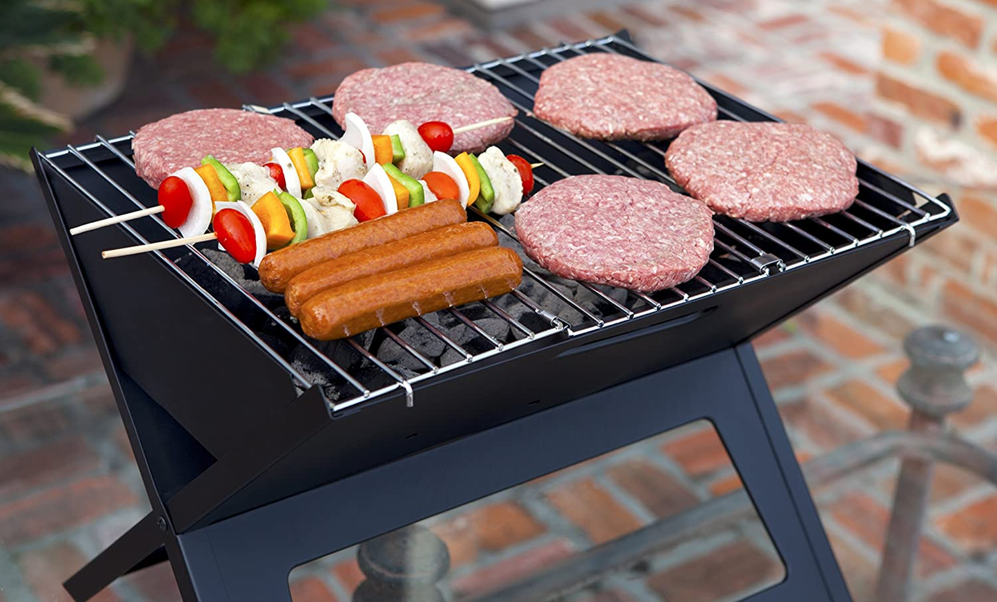 60508 Notebook BBQ Grill Instant Foldable and Easy Portability - Charcoal Grill