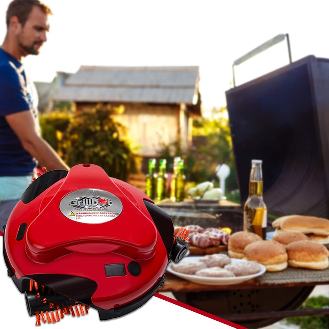  Grillbot Grill Cleaning Robot with BBQ Grill Cleaner and Grill  Brushes (Red) : Patio, Lawn & Garden