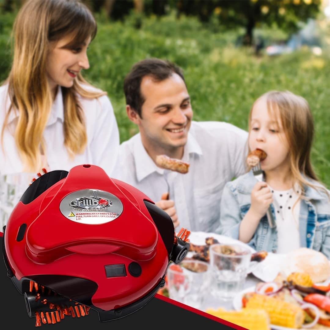 Red Automatic Grill Brush Kitchen Gadgets for BBQ Grill Durable
