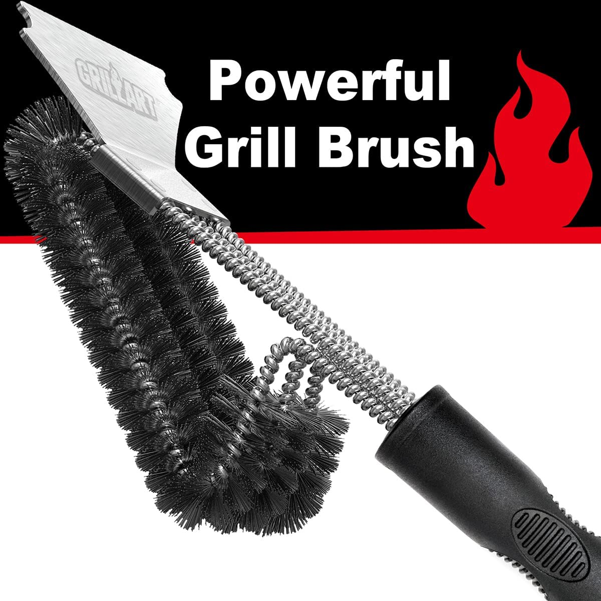 Grill Rescue BBQ Replaceable Scraper Cleaning Head, Bristle Free - Durable  and Unique Scraper Tools for Cast Iron or Stainless-Steel Grates, Barbecue