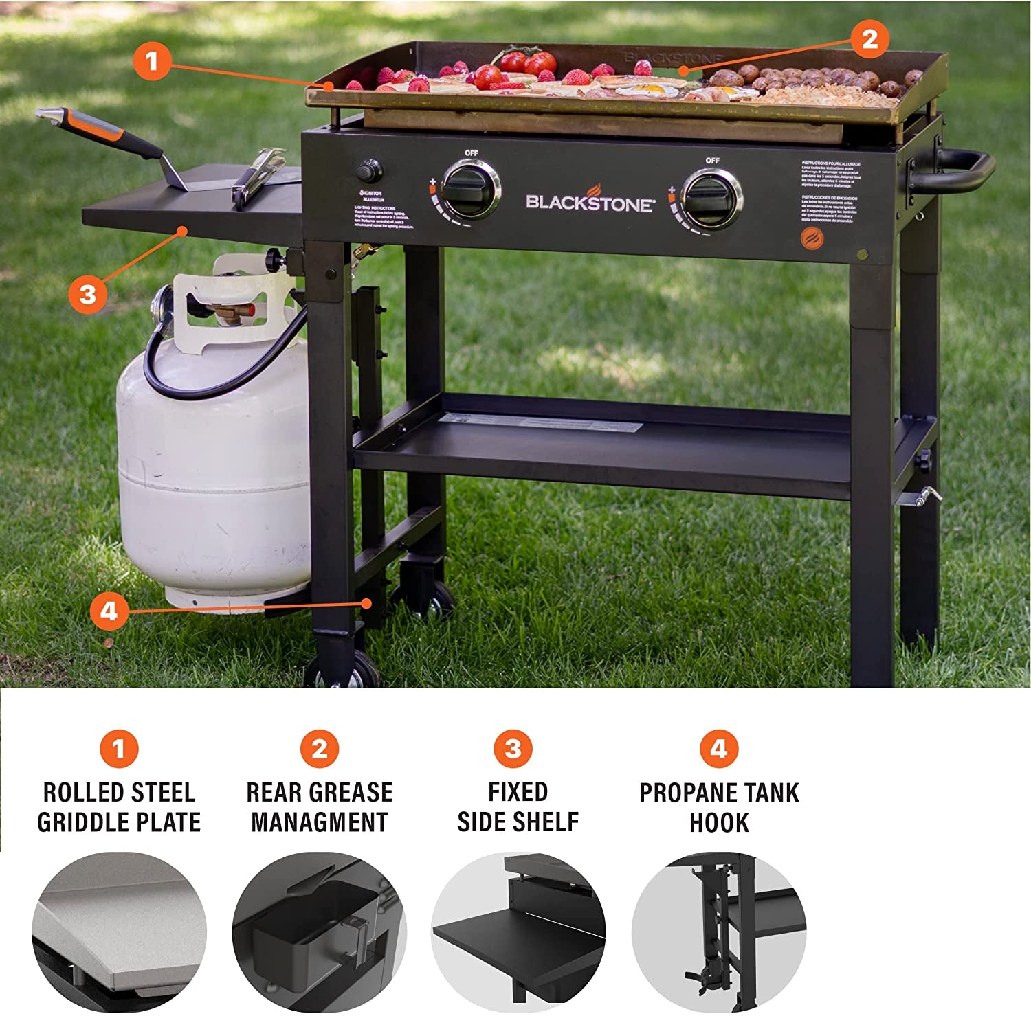 Blackstone 28 inch outdoor flat clearance top gas grill griddle station