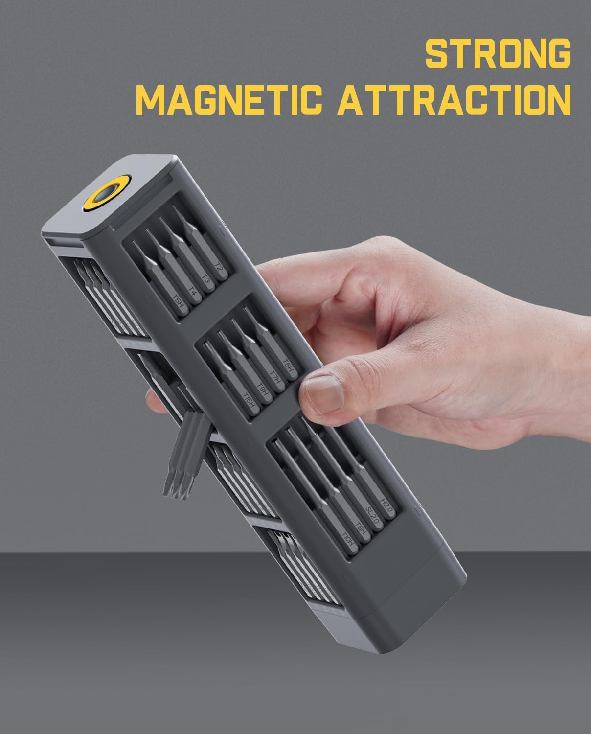 Fanttik X5 MAX Precision Screwdriver Set, 50-In-1 Magnetic Bits, Manual Screwdriver Tool Set, Pop-Up Magnetic Case, 360° Spin, Anti-Slip, 5/32"Hex, Repair Tool Kit for Phone Camera Laptop Watch