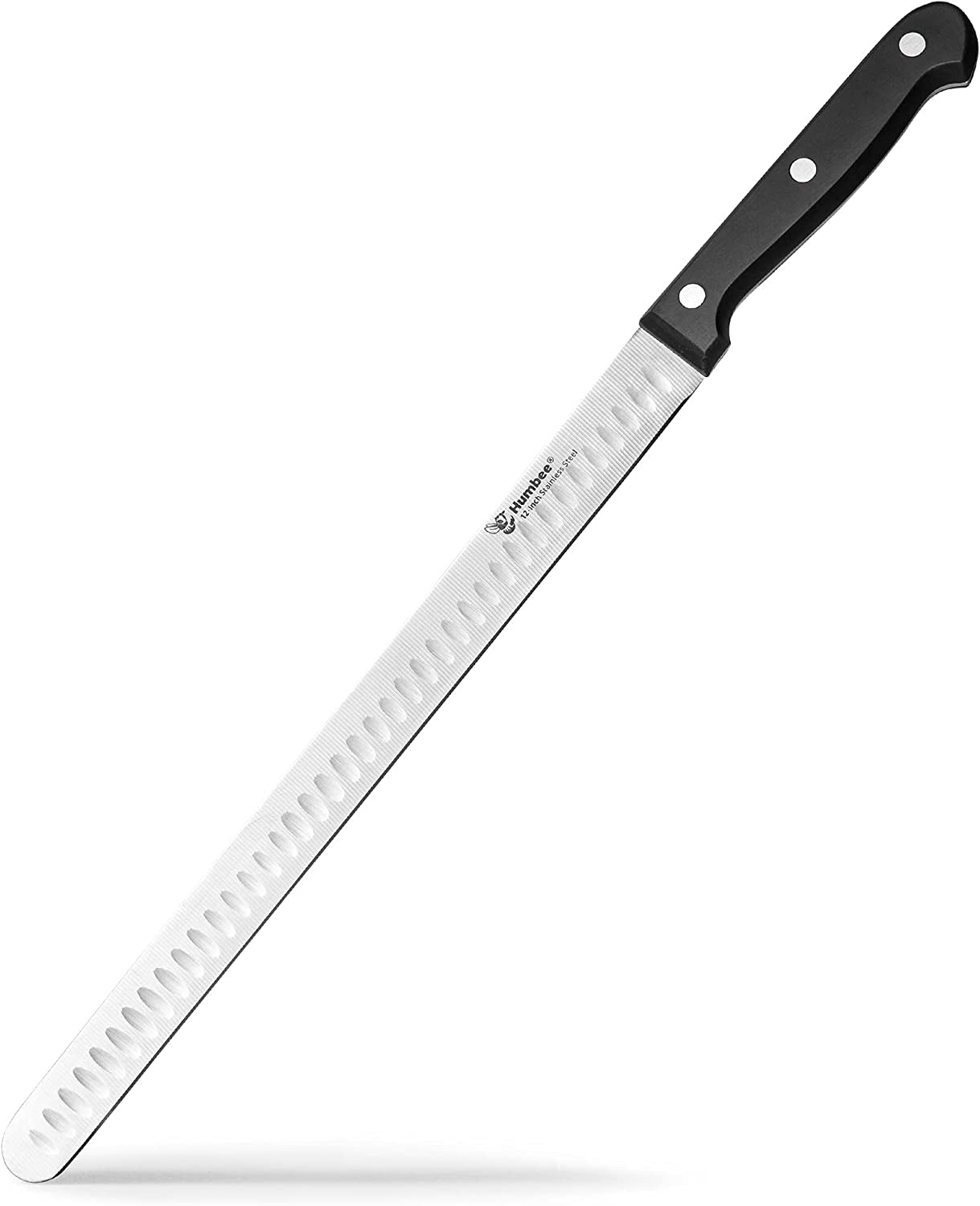 Chef Carving Knife with Granton Edge for Home Kitchens Carving Knife 12 Inch Black