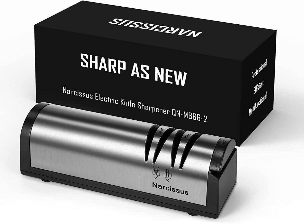 Sharpener Professional Knife Sharpener, Professional 2 Stage Electric Knife Sharpener for Qui ...